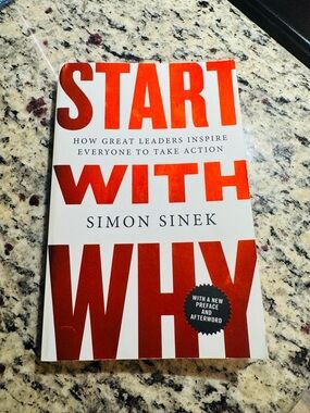 📚Start With Why by Simon Sinek - White & Red Paperback
